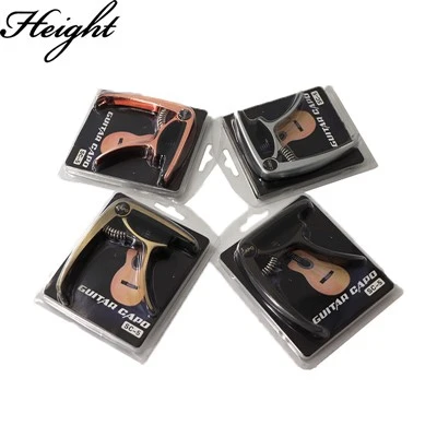 Capo de guitarra HTCP01 - Alumínio de alumínio Multi -Color (rosa/ouro/preto/prata), durável e leve, 120pcs/CTN por atacado em massa