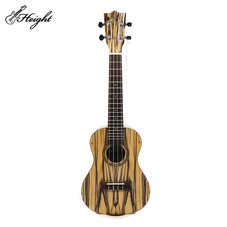 Height White Ebony Wood Concert Ukulele